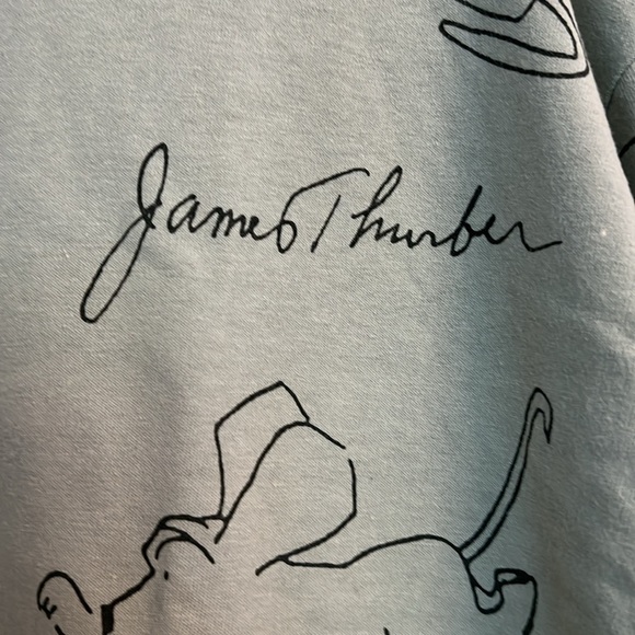 Vintage James  Thurber Art T Shirt Well Worn XL Unisex Collectible - Picture 7 of 8